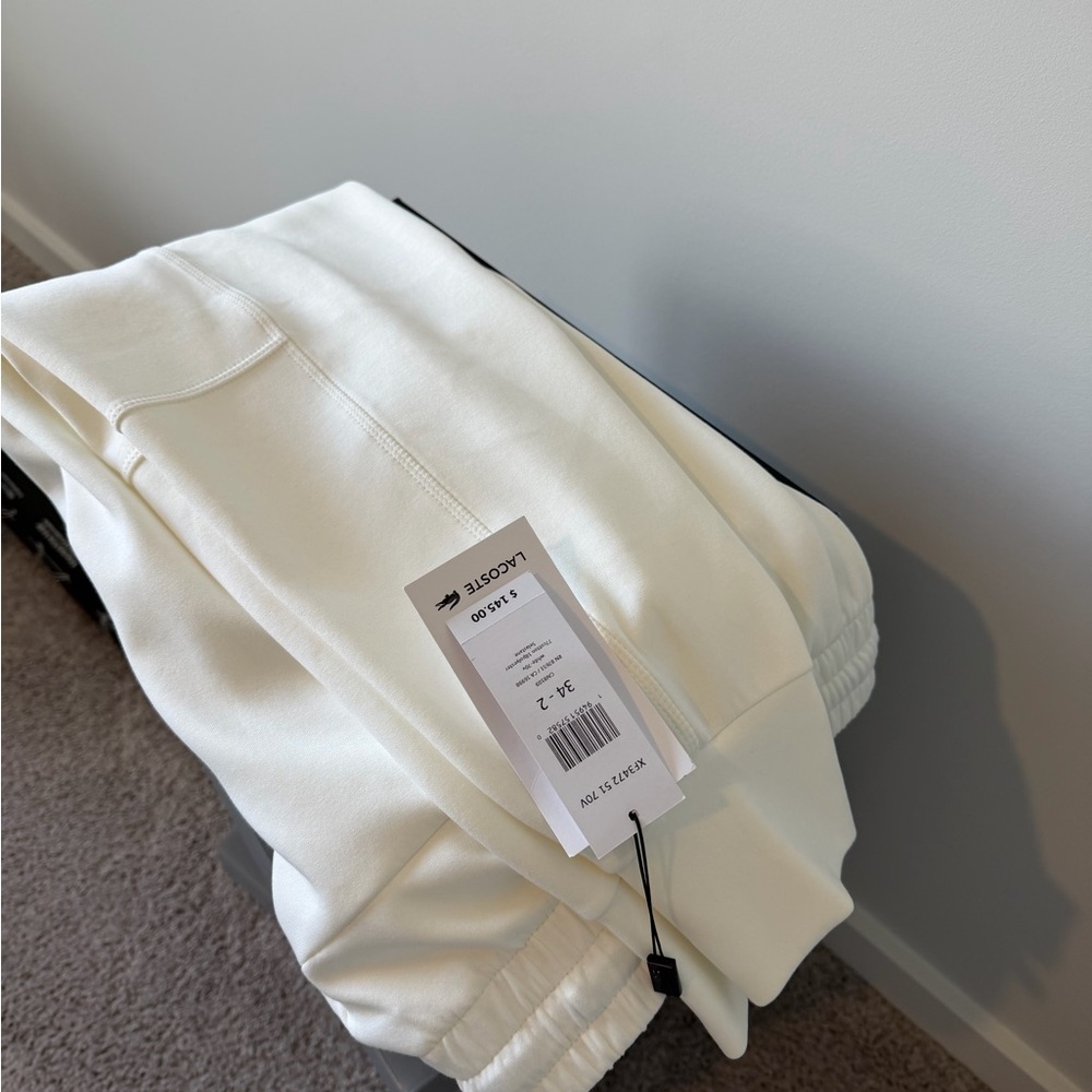 Lacoste Cream Joggers and Hoodie